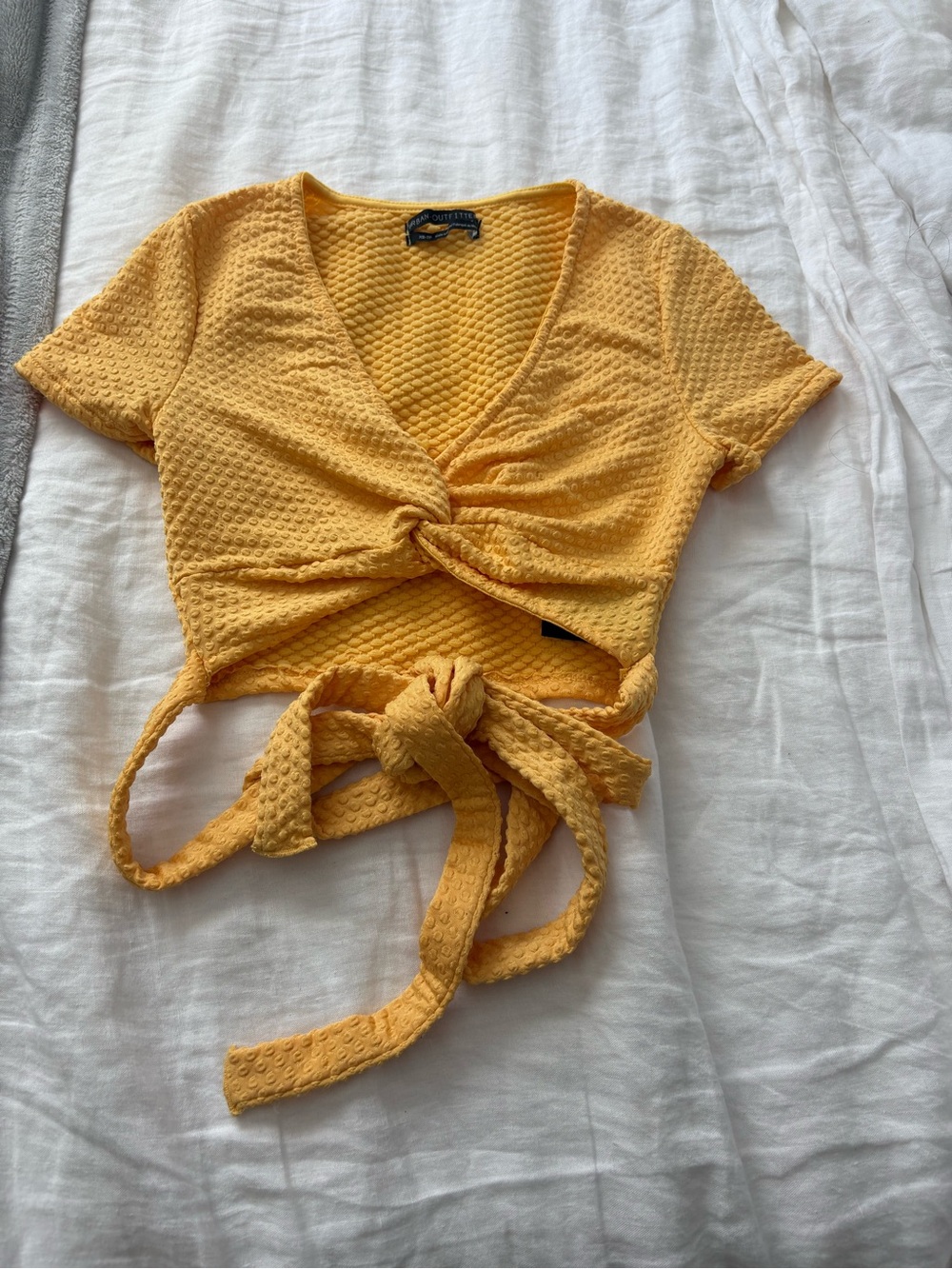 Wrap Crop Top - Yellow